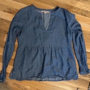 LOFT Soft Women's Blue Long Sleeve Top